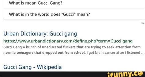 gucci gang meaning urban dictionary|gucci gang meaning in punjabi.